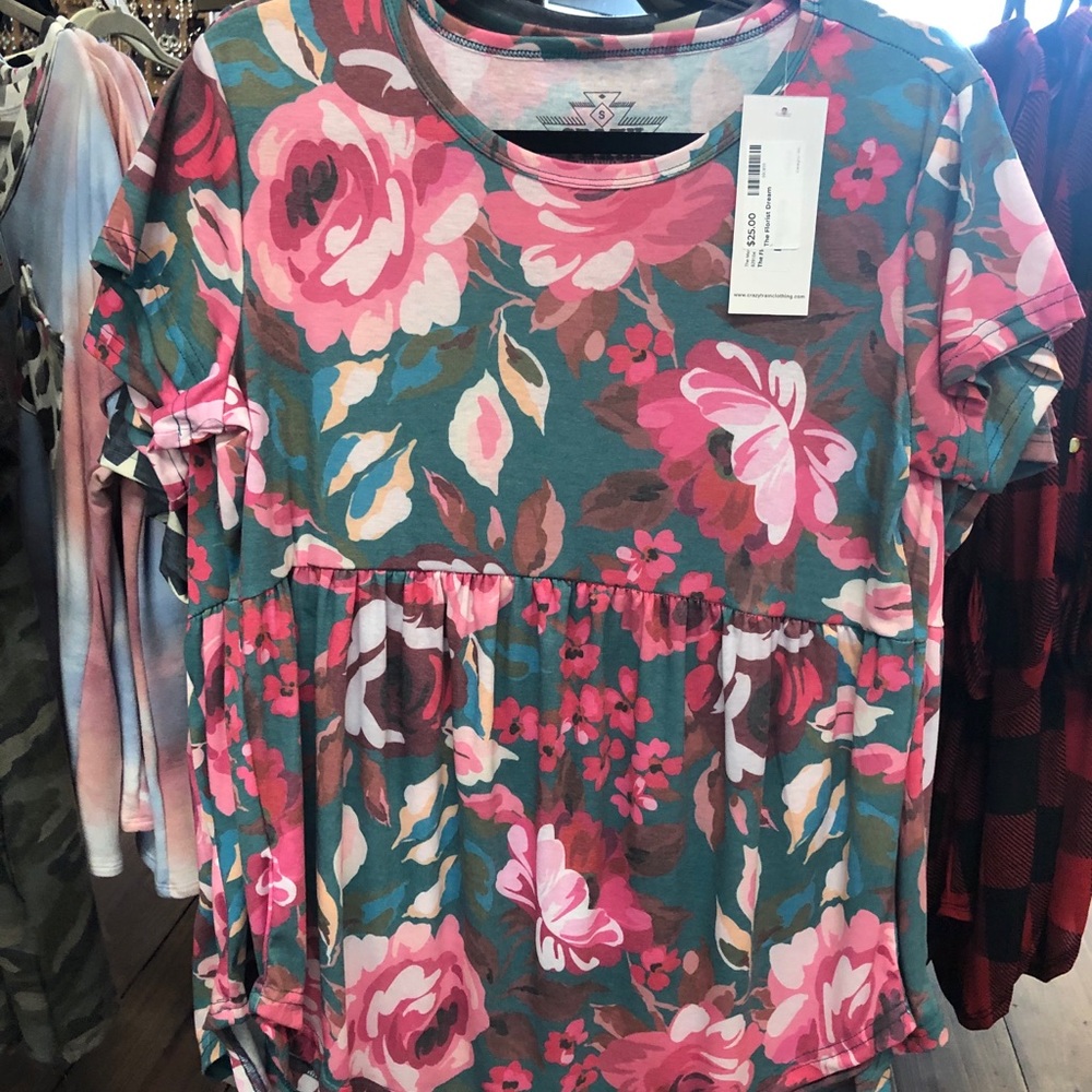 Crazy Train Floral swing top